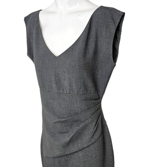 Diane Von Furstenberg  Bevin Ruched Stretch Jersey Sheath Dress Size 10 Gray - Picture 8 of 12